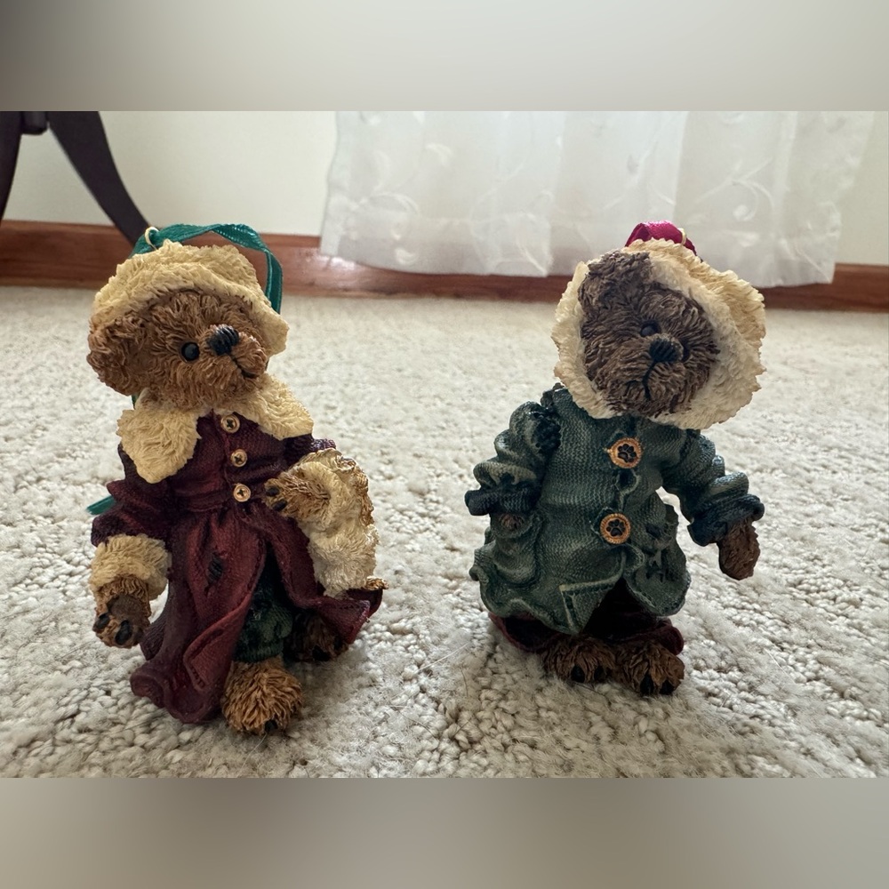 Boyds Bears Matthew and Bailey Christmas Ornaments